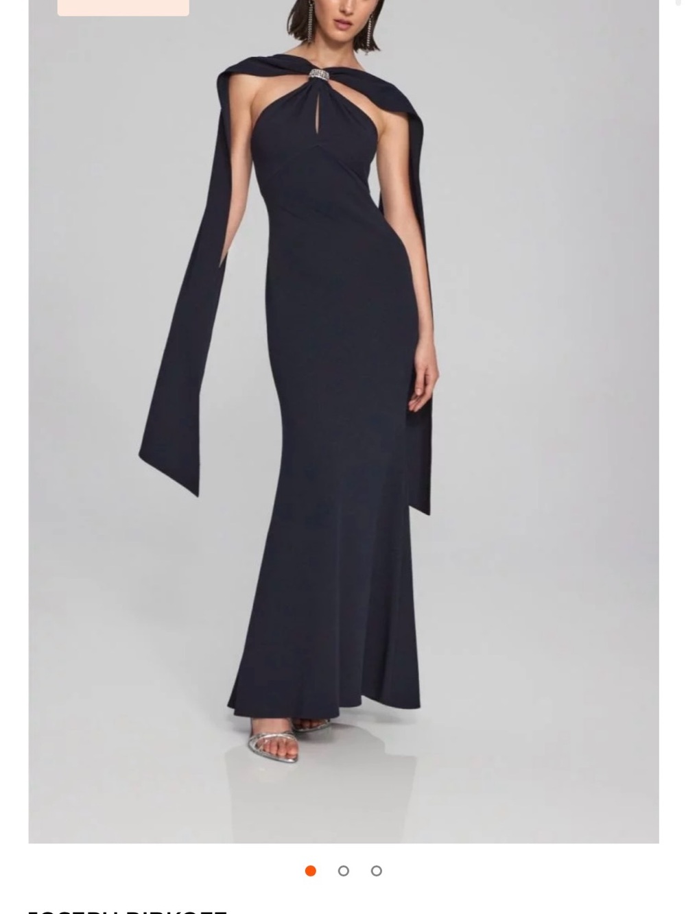Midnight Blue Trumpet Gown with Rhinestone detail
